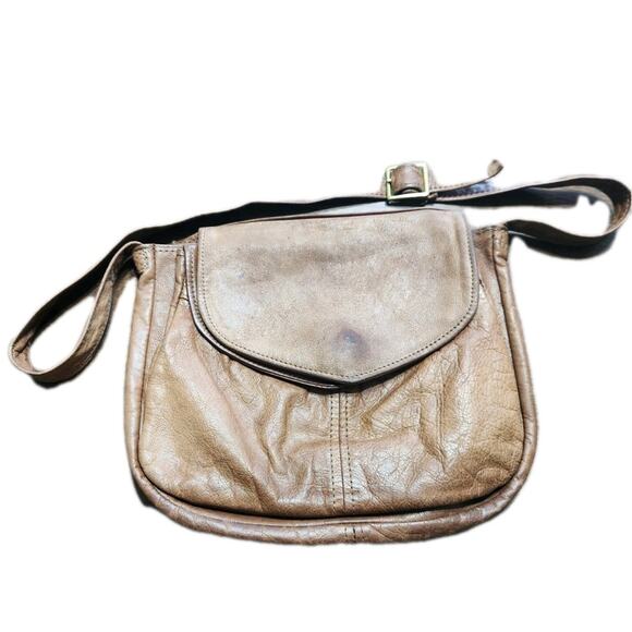 Victoria Handbags - Vintage Victoria Leather Co The Original Brwn Leather Flap Crossbody Shlder Bag